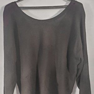 Vince V-Back Black Cashmere Sweater (Damaged)